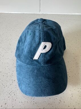 PALACE Teal Terrycloth Baseball Cap with White Logo
